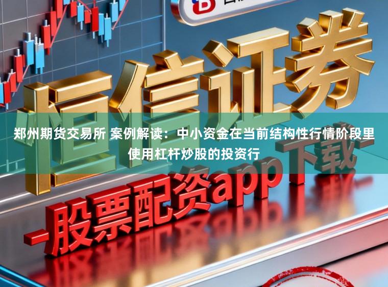 郑州期货交易所 案例解读：中小资金在当前结构性行情阶段里使用杠杆炒股的投资行